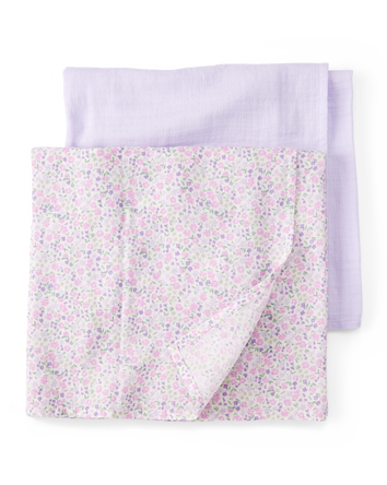 Boys 2-Pack Muslin Swaddle Blankets, 