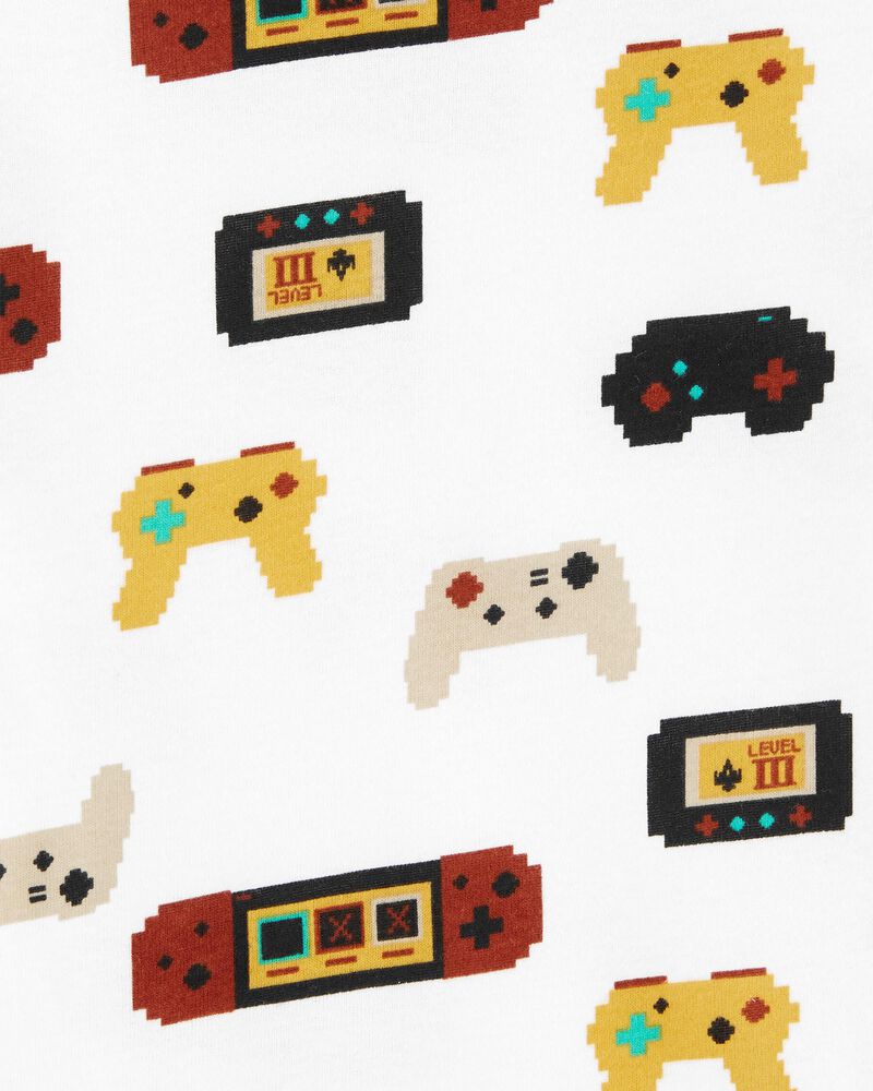 Kid 4-Piece Video Game 100% Snug Fit Cotton Pajamas, image 3 of 4 slides