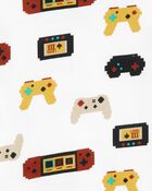 Kid 4-Piece Video Game 100% Snug Fit Cotton Pajamas, image 3 of 4 slides