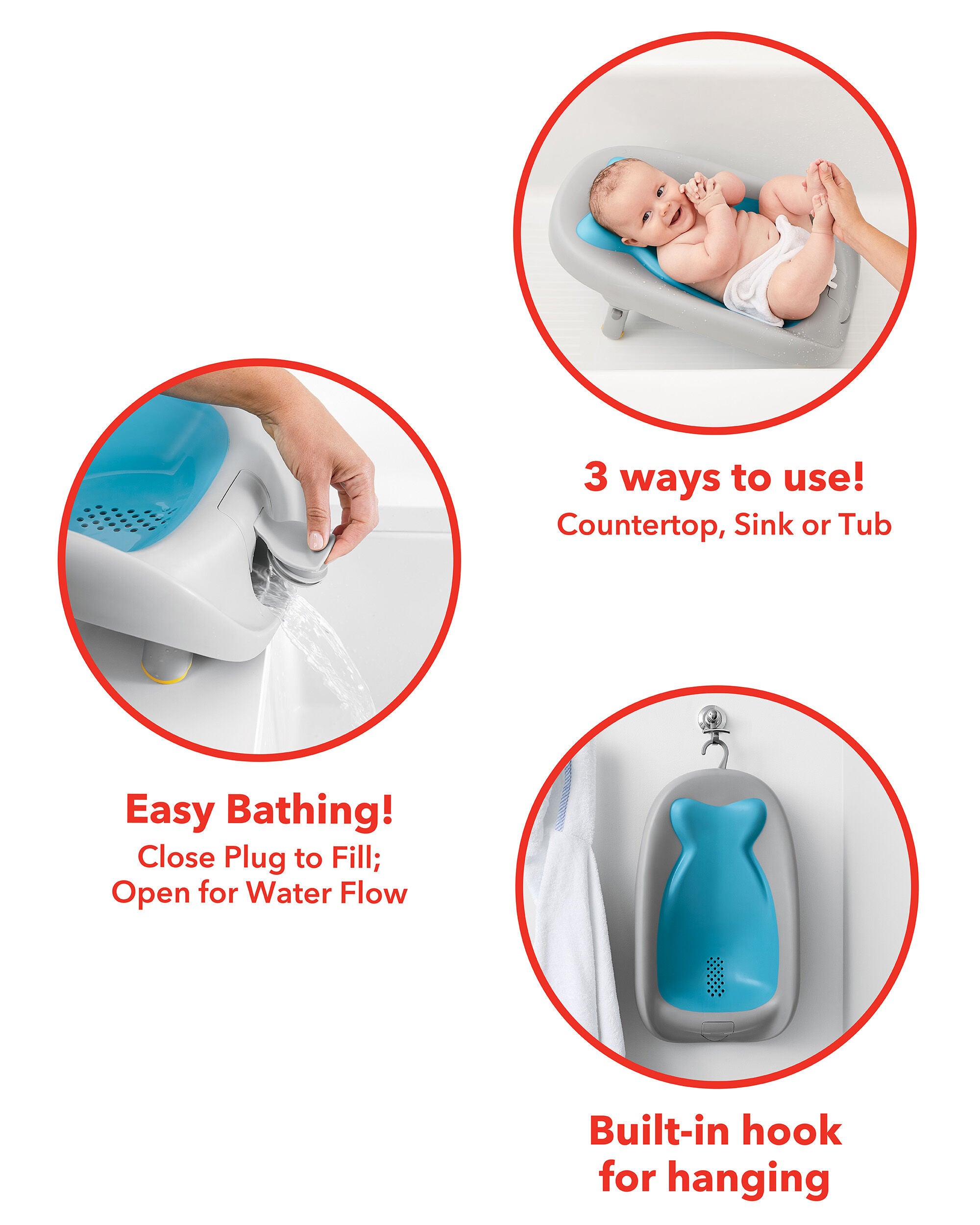 Moby Recline & Rinse Bather, image 2 of 12 slides