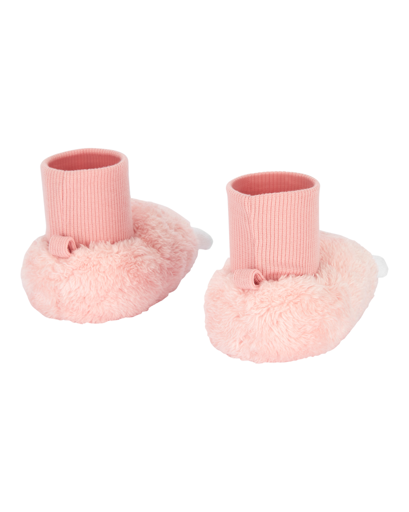 Baby Dinosaur Soft Slipper Shoes - Pink, image 2 of 3 slides