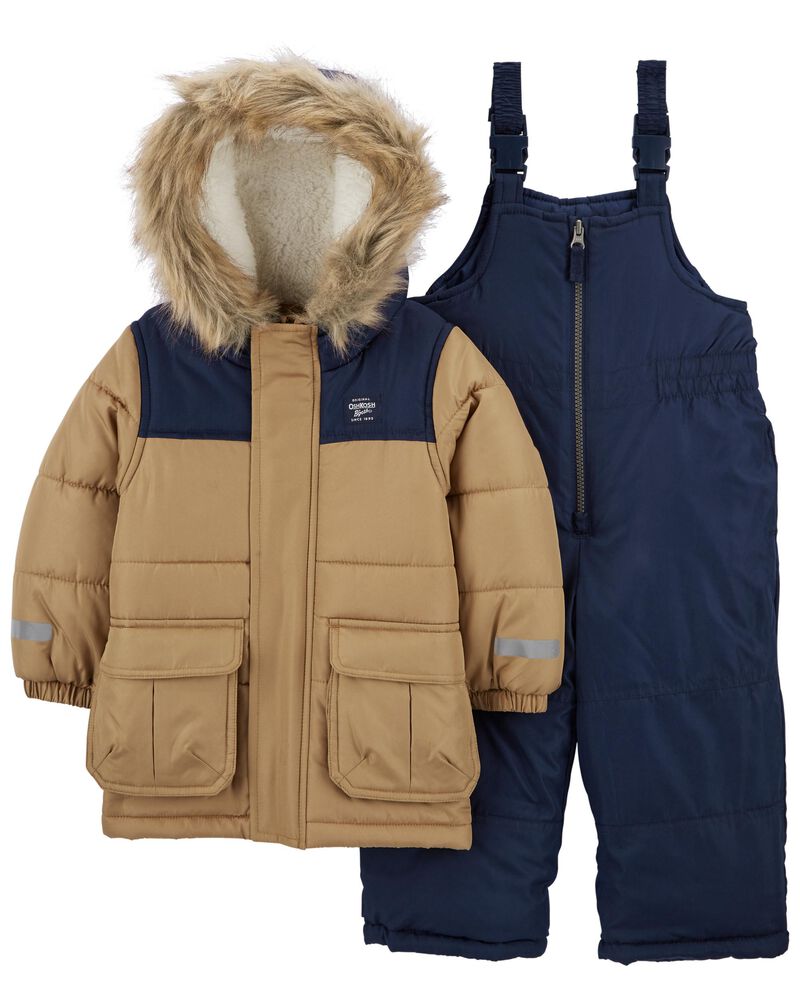 Toddler 2-Piece Hooded Snowsuit, image 1 of 3 slides