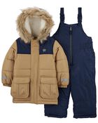 Toddler 2-Piece Hooded Snowsuit, image 1 of 3 slides