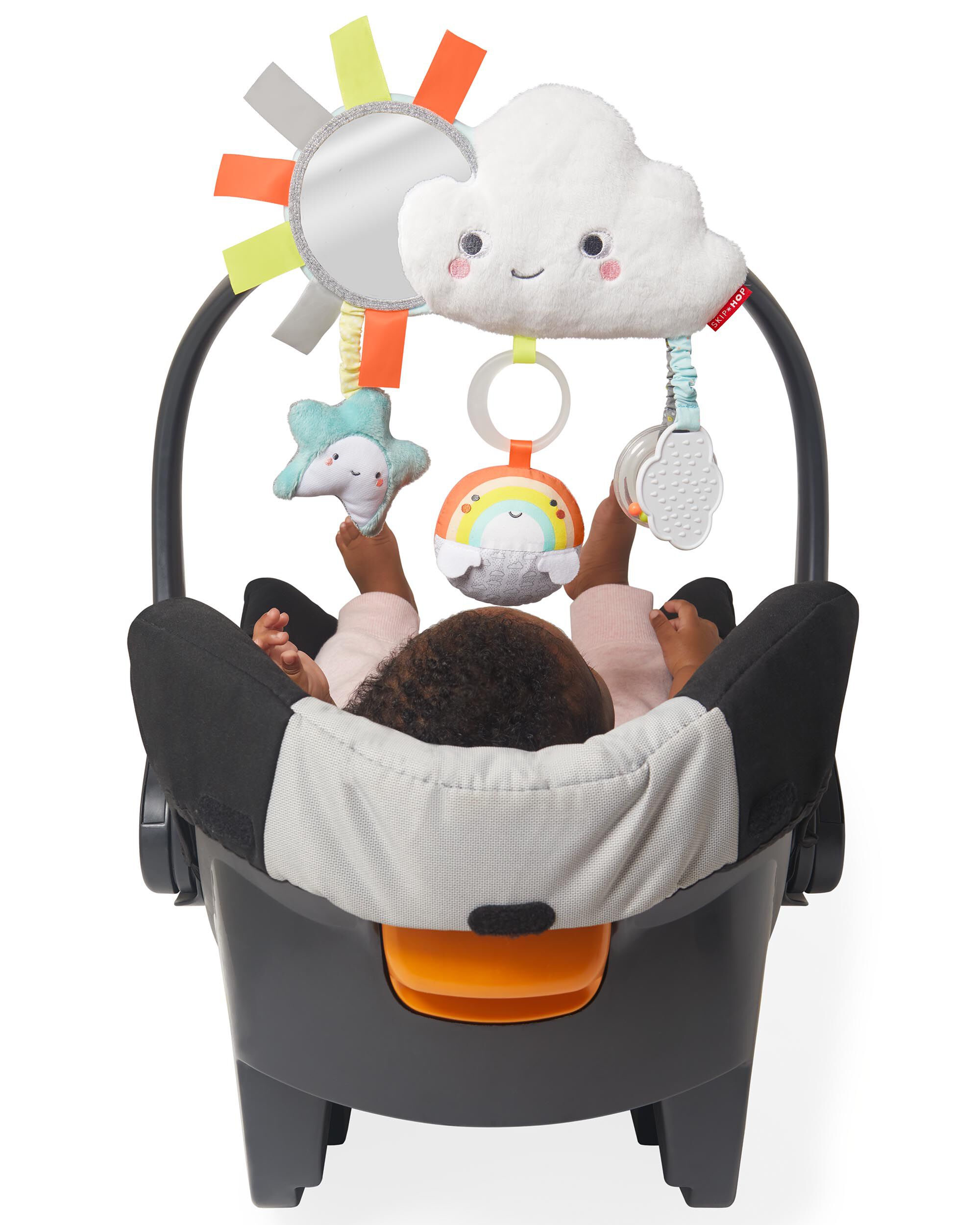 skip hop silver lining cloud stroller bar toy