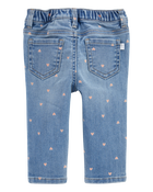 Baby Heart Print Pull-On Denim Pants, image 2 of 4 slides