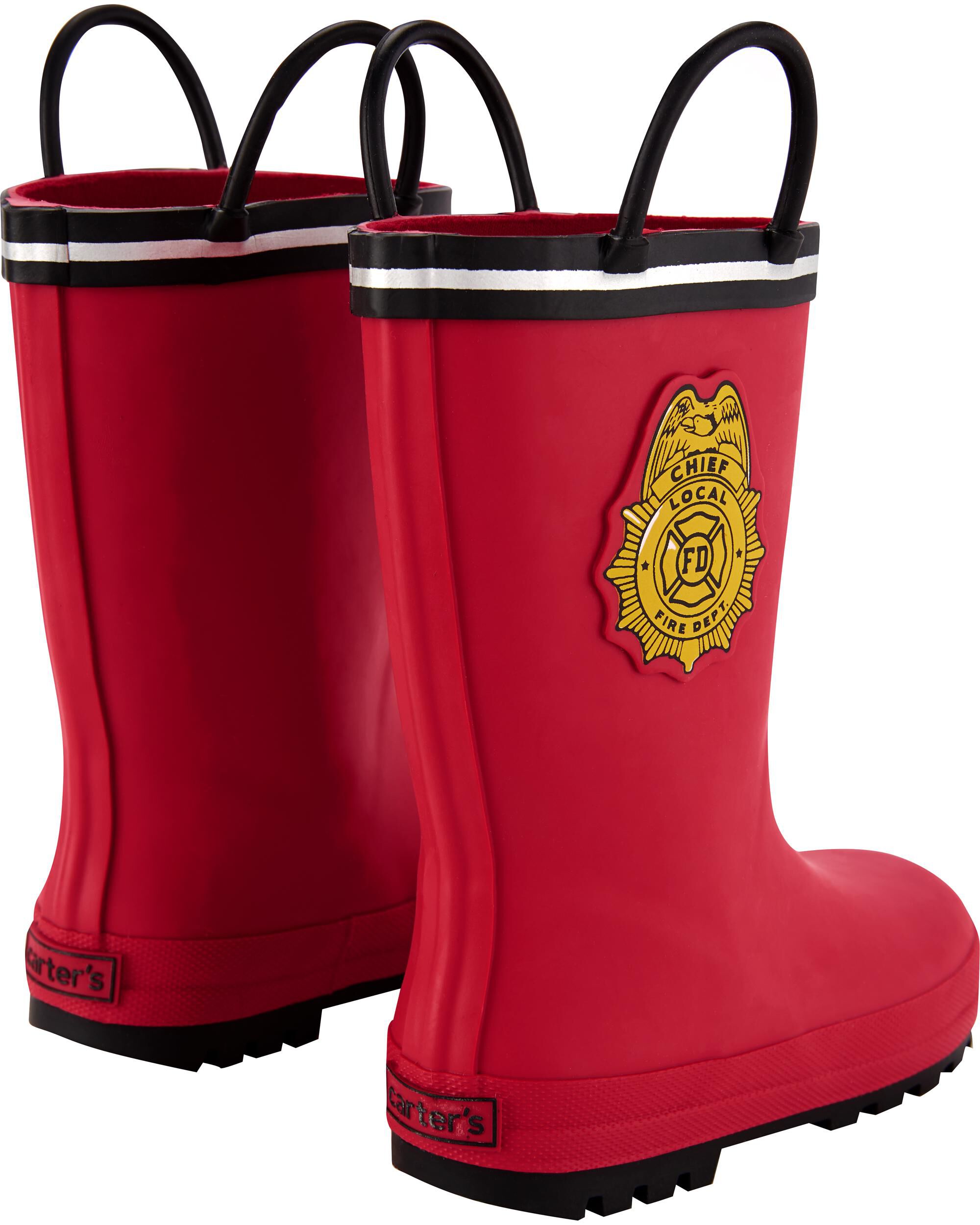 Firefighter rain boots for toddlers sale