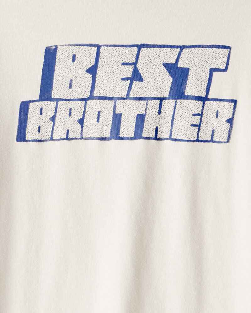 Boys Best Brother Long-Sleeve Graphic Tee - White, image 2 of 3 slides