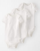 Baby 3-Pack Organic Cotton Rib Bodysuits, image 1 of 5 slides