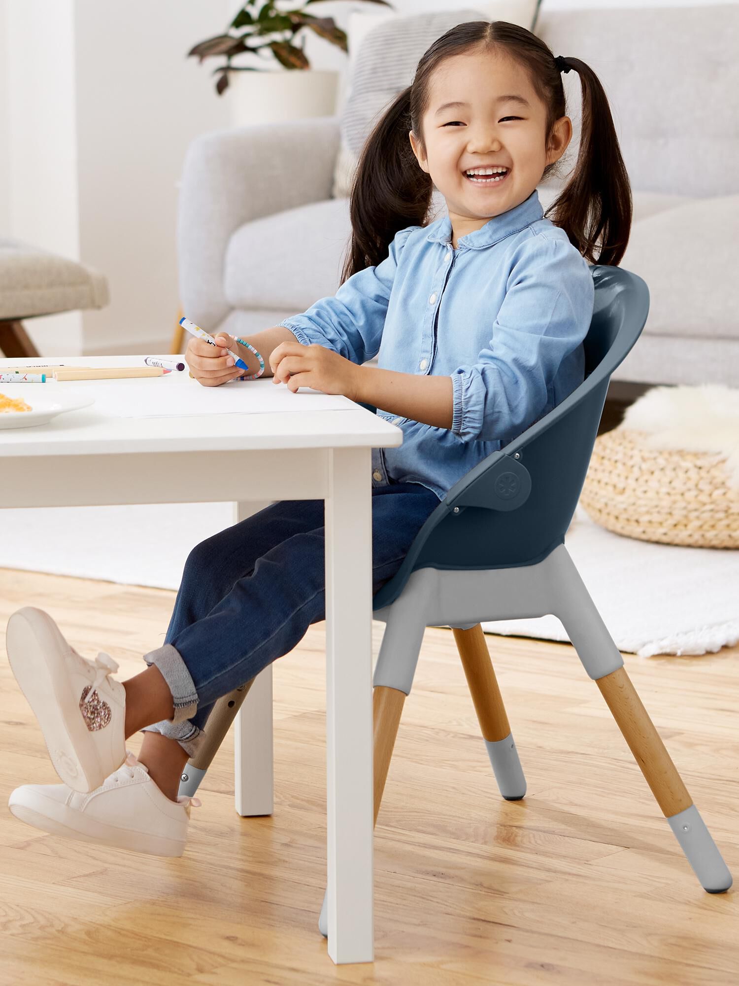 Slate Blue EON 4 in 1 High Chair Slate Blue skiphop