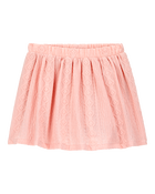 Toddler Crochet Pull-On Skort - Pink, image 1 of 6 slides