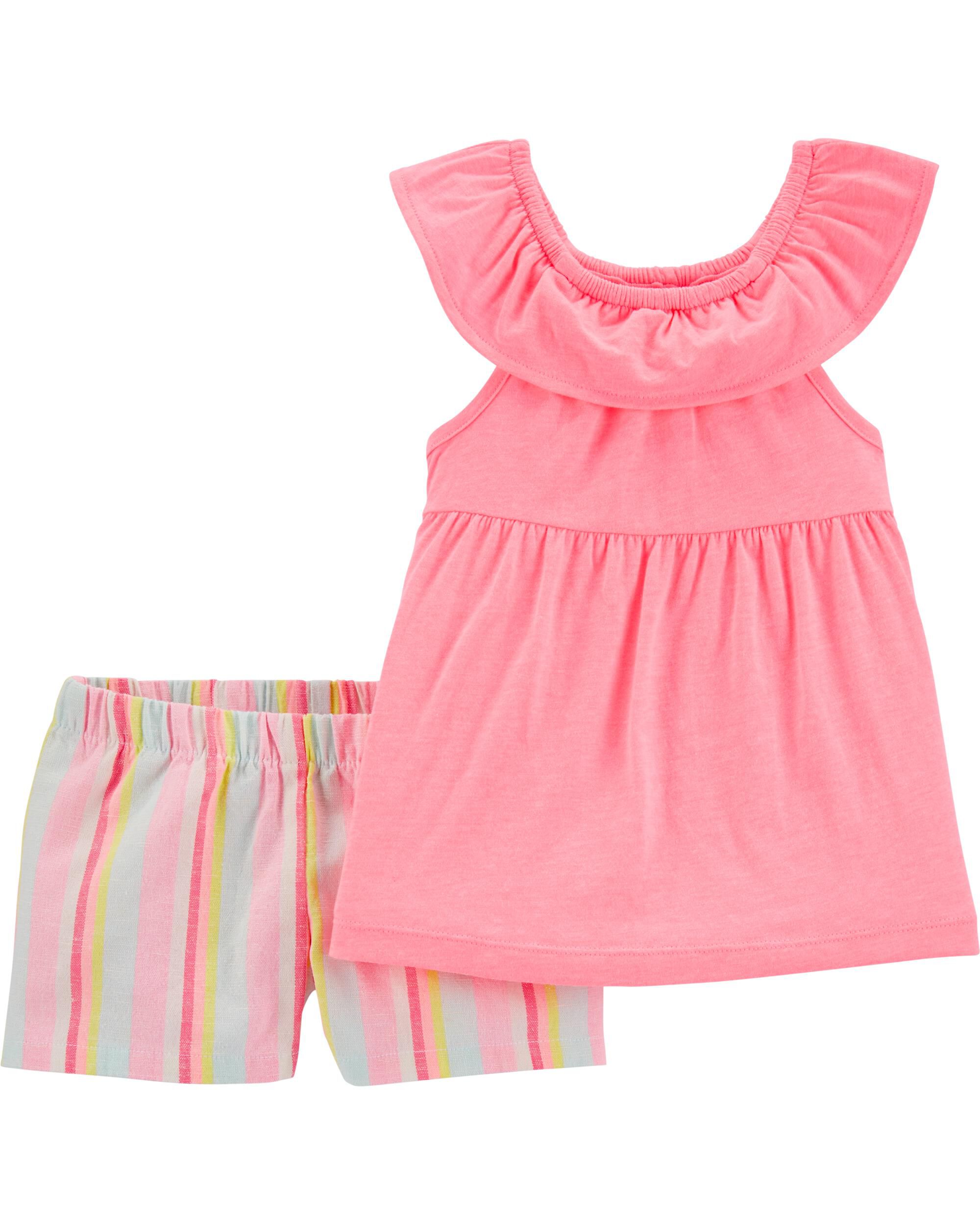 neon ruffle top