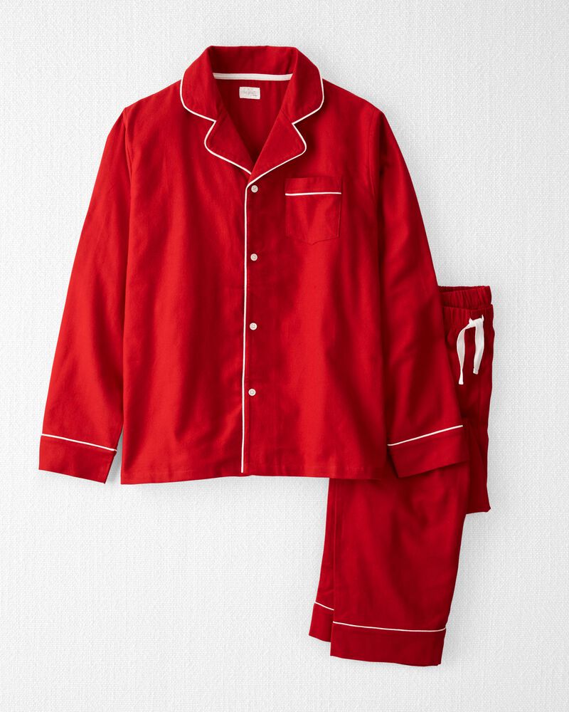 Adult Organic Cotton Flannel Pajamas Set, image 1 of 5 slides