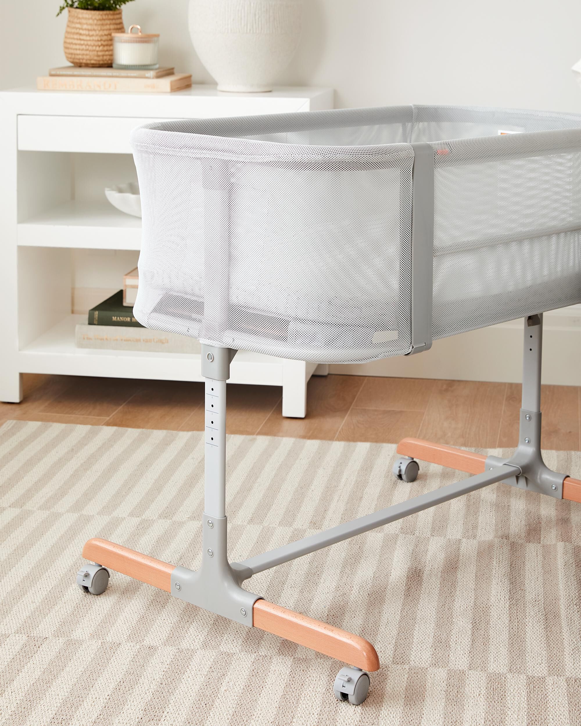 Cozy-Up 2-in-1 Bedside Sleeper & Bassinet Fitted Sheet - Blue Clouds, image 15 of 17 slides