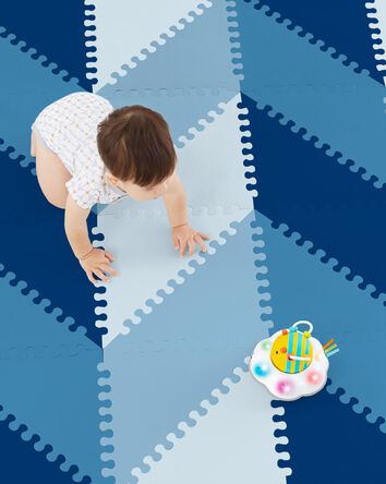 Playspot Geo Foam Floor Tiles - Blue Ombre, 