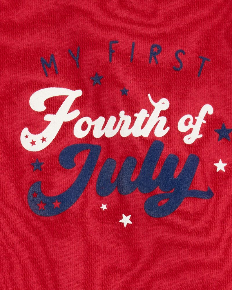 Baby First 4th Of July Cotton Bodysuit, image 2 of 3 slides