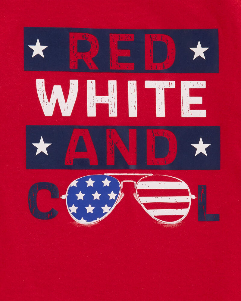Red, White And Cool Graphic Tee, image 2 of 2 slides