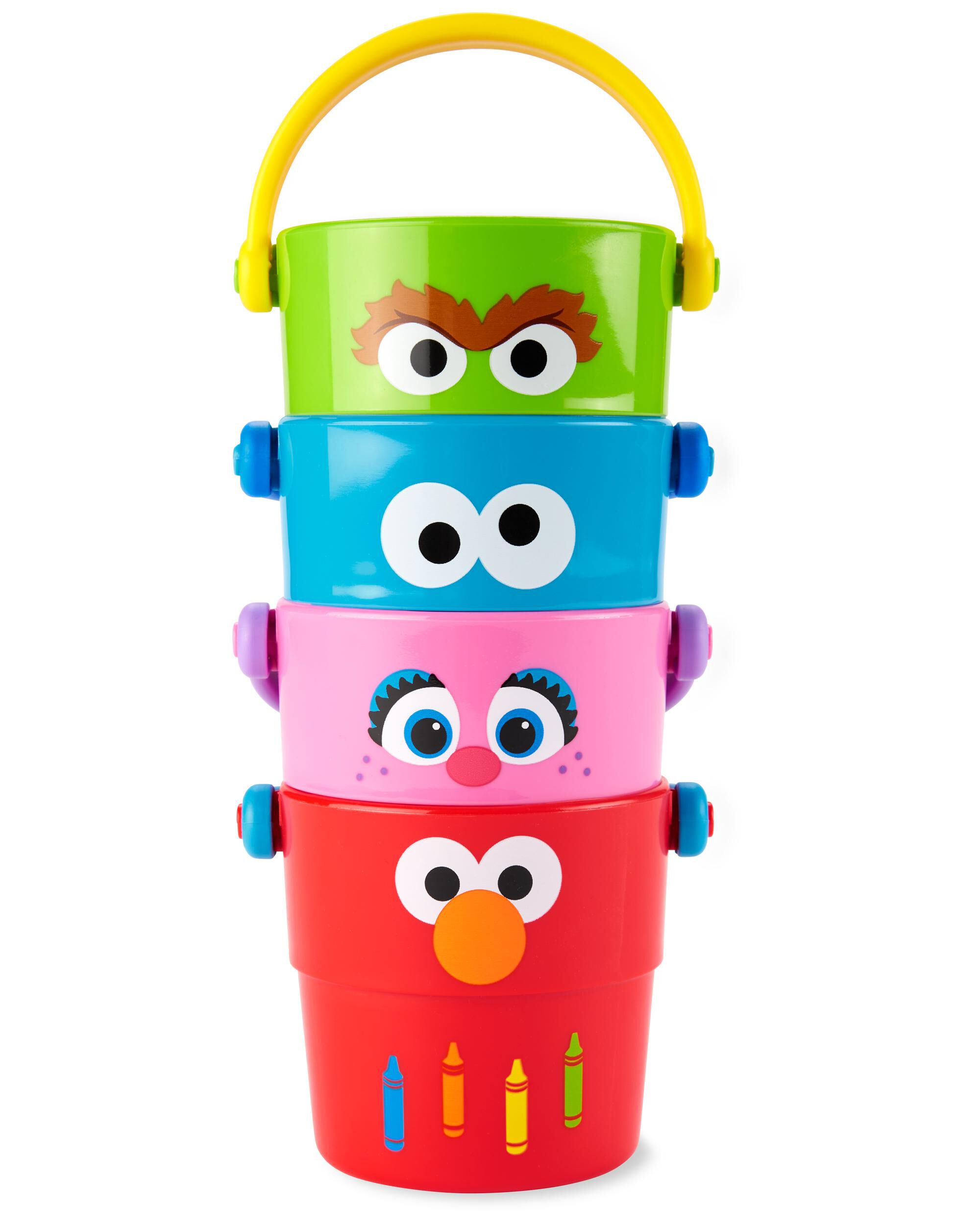 Sesame Street Stack & Pour Bath Buckets, image 4 of 4 slides