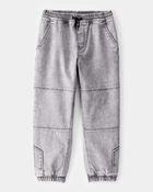 Kid Tapered Iconic Denim Drawstring Joggers -  Volcano Wash, image 1 of 4 slides
