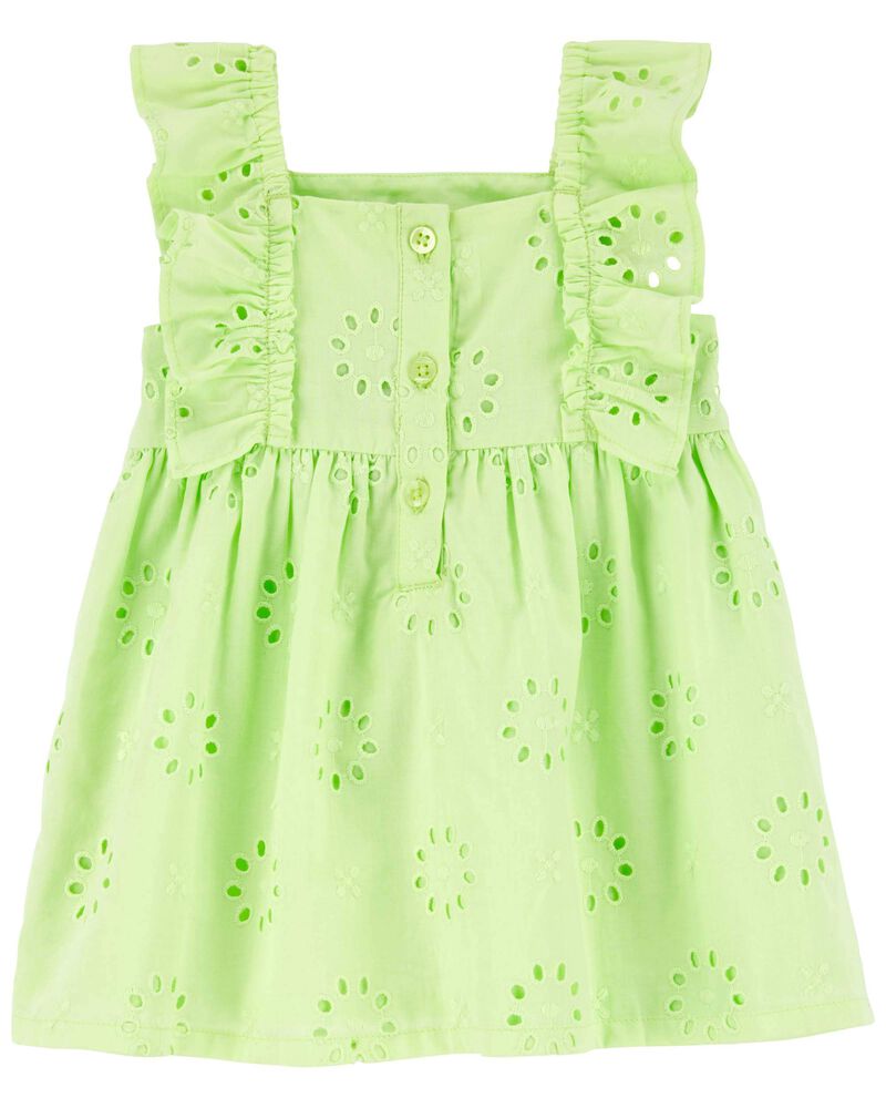 Baby Eyelet Ruffle Dress, image 2 of 5 slides