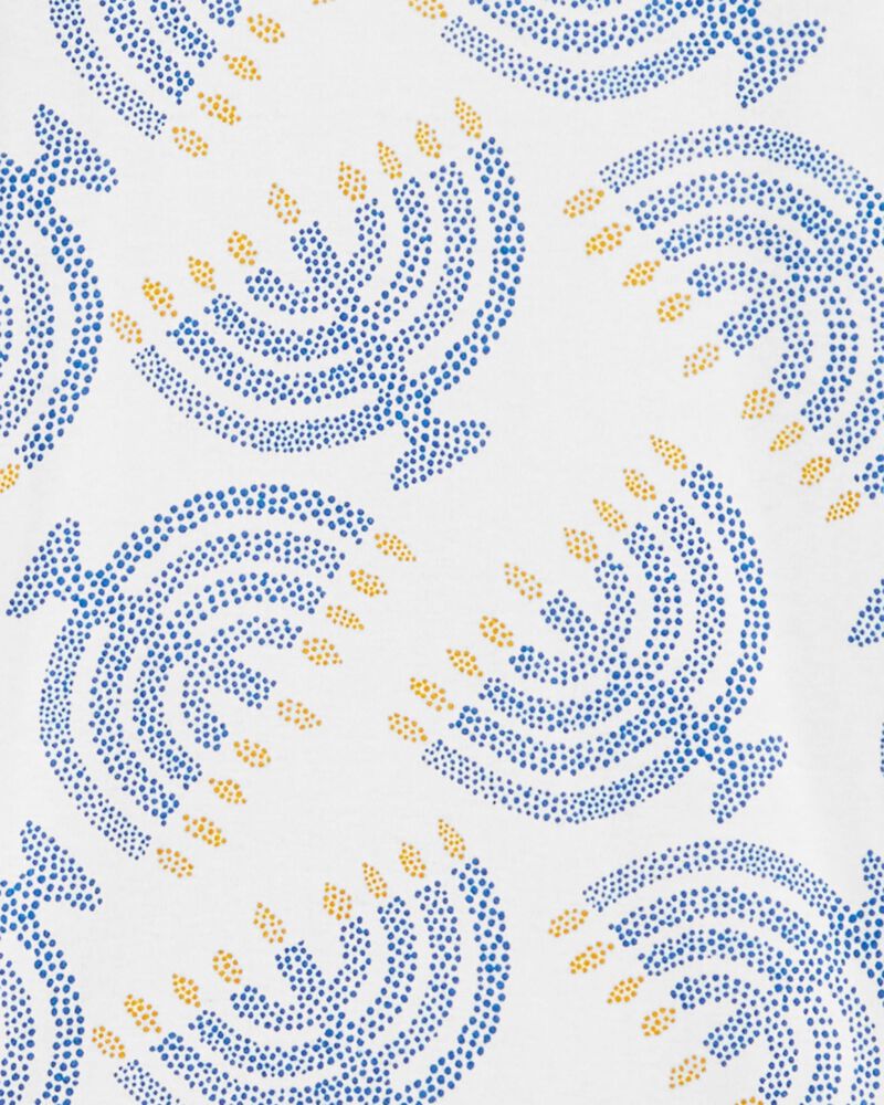 Adult 2-Piece Hanukkah 100% Snug Fit Cotton Pajamas, image 2 of 3 slides