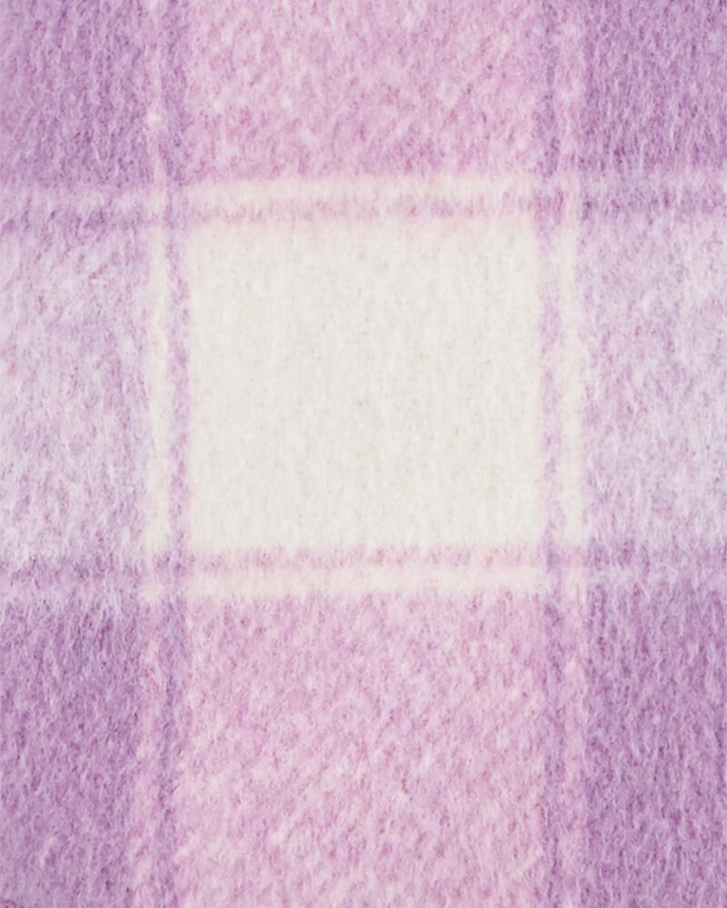 Plaid Fleece-Lined Shacket, image 3 of 4 slides