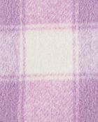 Plaid Fleece-Lined Shacket, image 3 of 4 slides