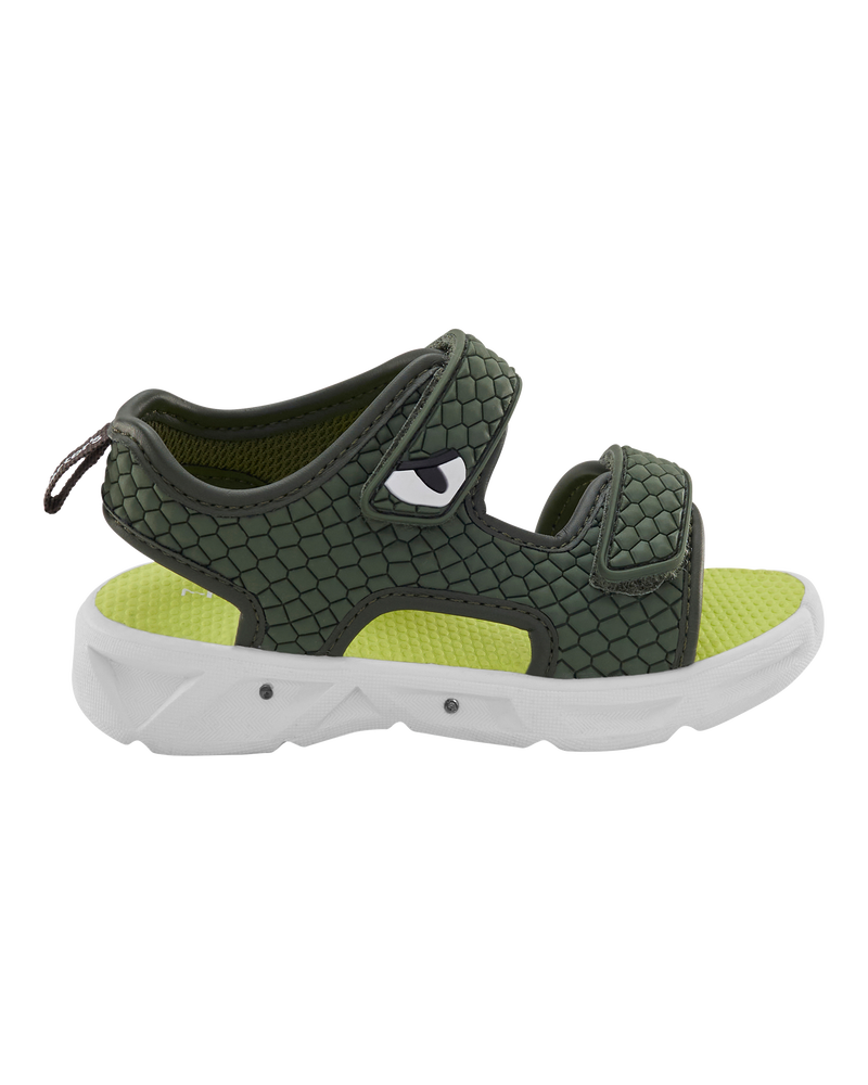 Toddler Rugged Light Up Sandals - Green, image 3 of 8 slides