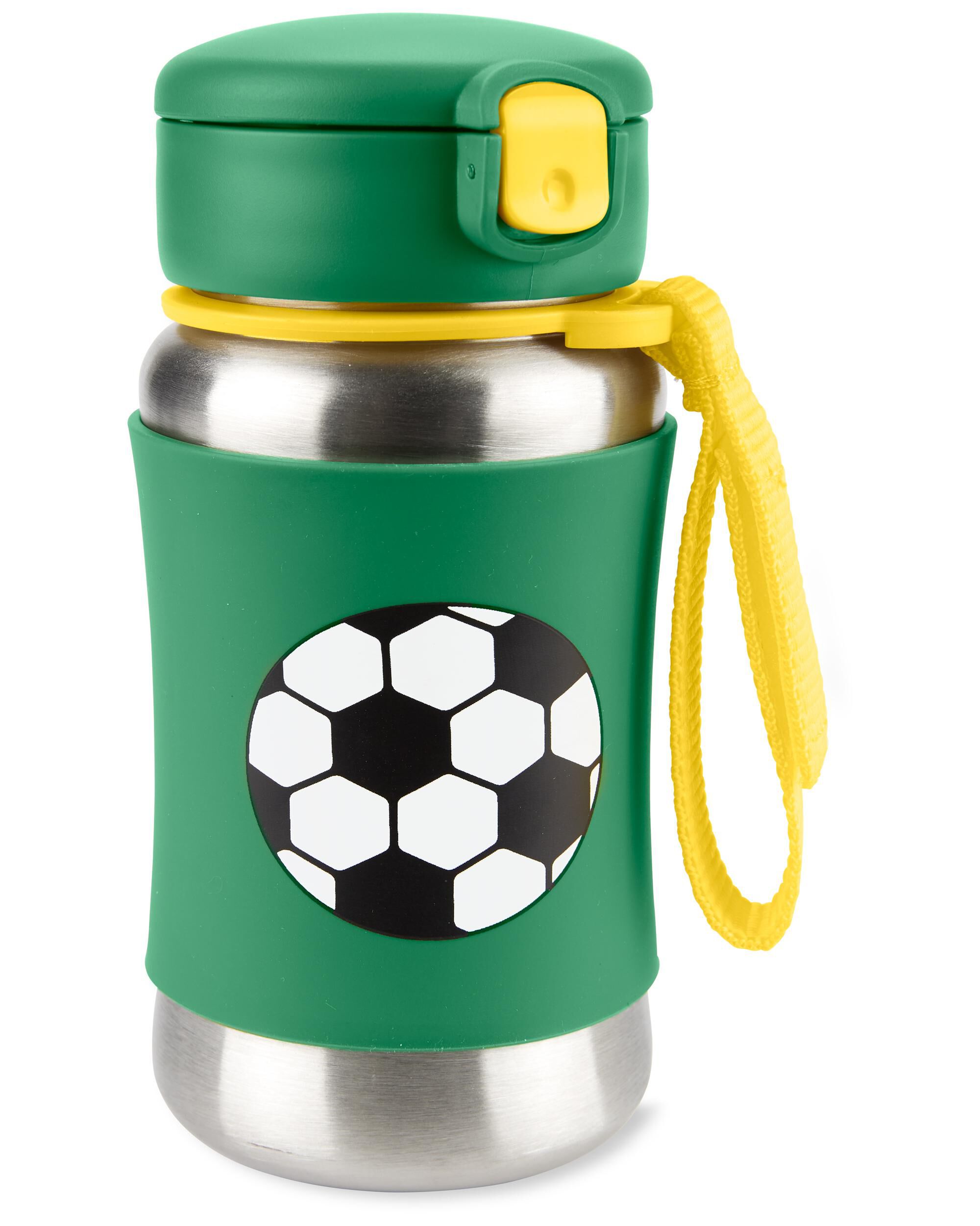 Spark Style Stainless Steel Straw Bottle - Soccer, 
