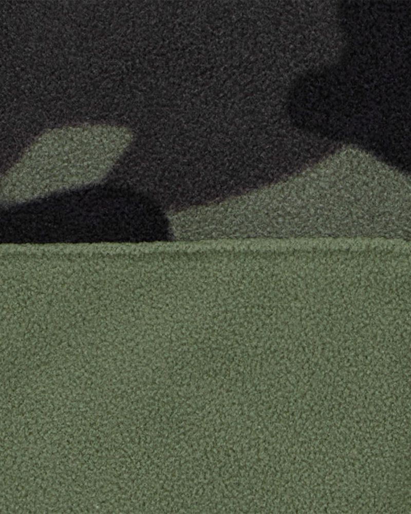 Toddler Camo Print Quarter-Zip Microfleece Pullover, image 2 of 3 slides