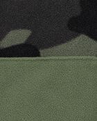 Toddler Camo Print Quarter-Zip Microfleece Pullover, image 2 of 3 slides