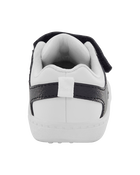 Baby Every Step® First Walker Faux Leather Fashion Sneakers - White/Black, image 3 of 7 slides