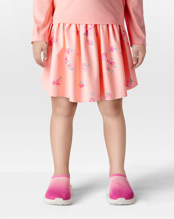 Toddler Floral Active Pull-On Skort - Orange, 