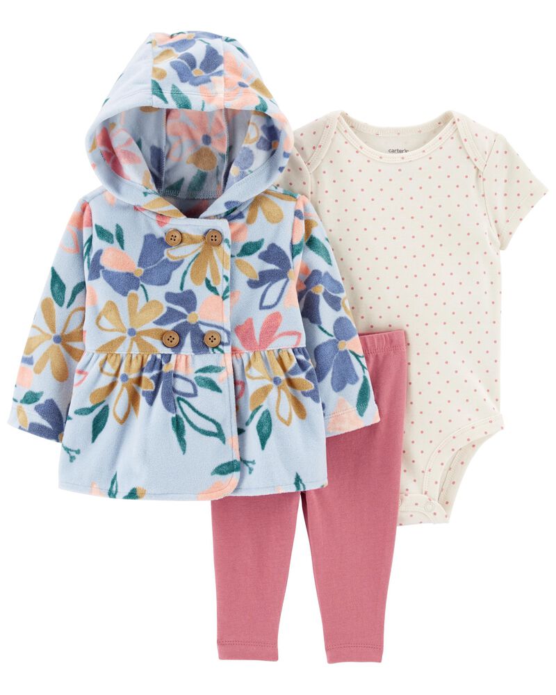 Baby 3-Piece Floral Little Jacket Set, image 1 of 4 slides