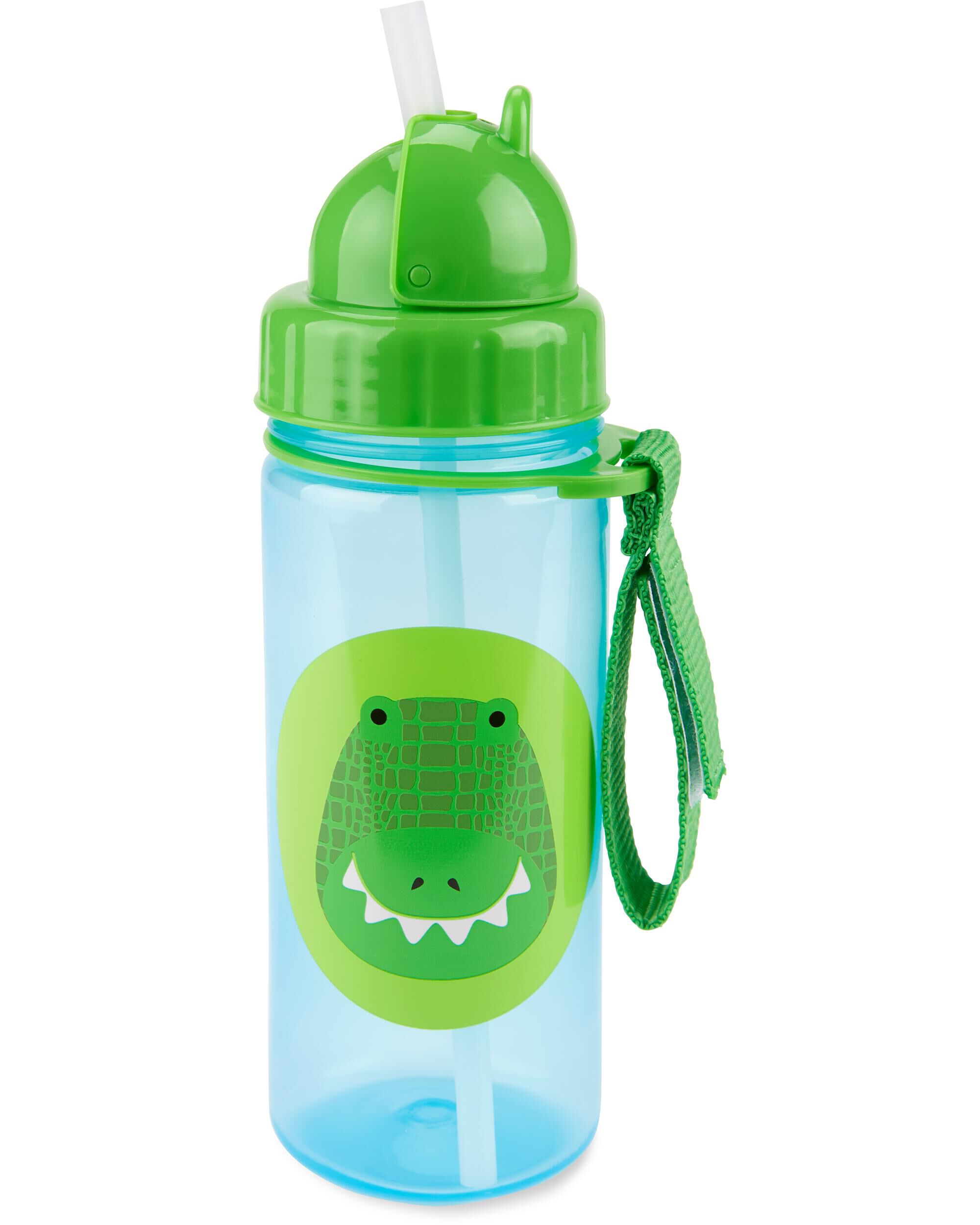 Zoo Straw Bottle - 13 oz - Crocodile, image 2 of 9 slides
