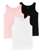 Kid 3-Pack Cami Tanks, image 1 of 5 slides