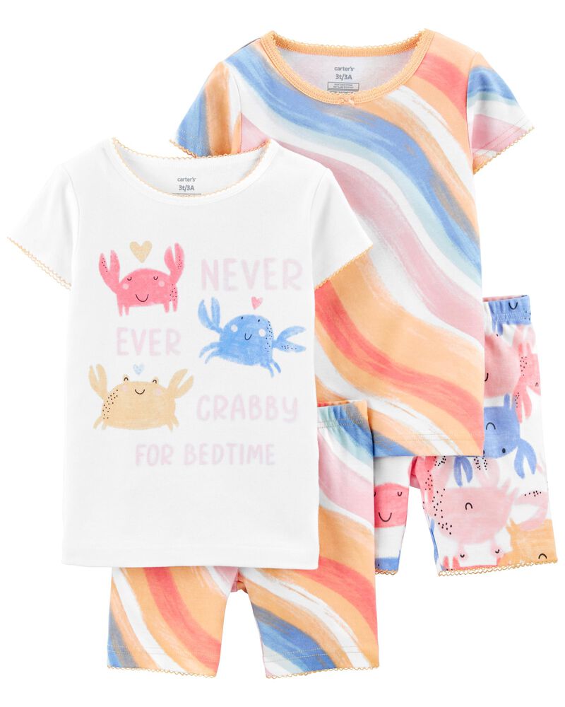 Baby 4-Piece Crab 100% Snug Fit Cotton Pajamas, image 1 of 4 slides