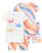 Baby 4-Piece Crab 100% Snug Fit Cotton Pajamas, image 1 of 4 slides