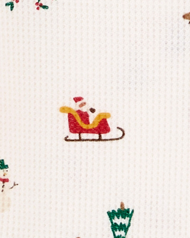 Kid 2-Piece Christmas Print Thermal Pajamas, image 2 of 3 slides