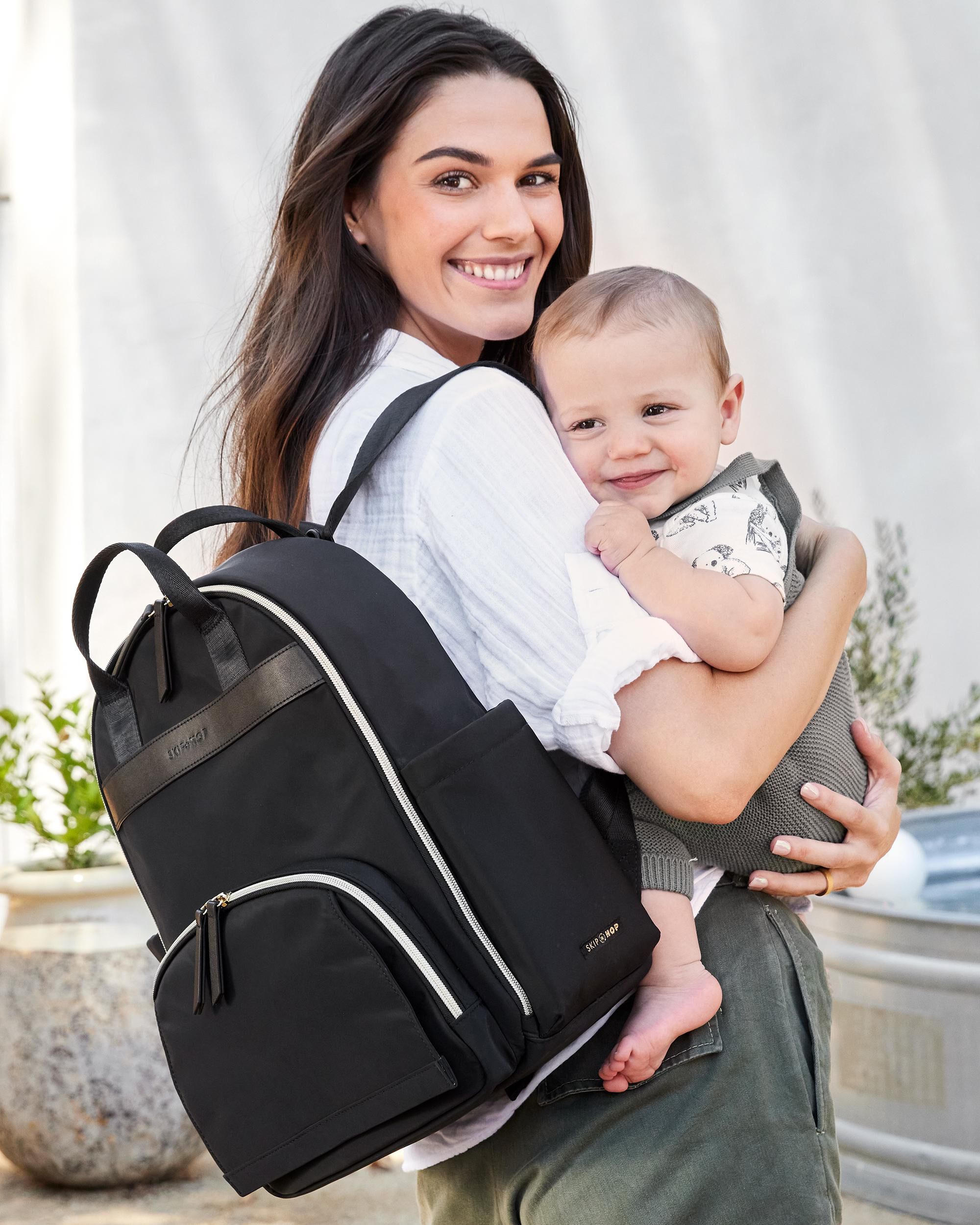 Skip hop top baby diaper bag