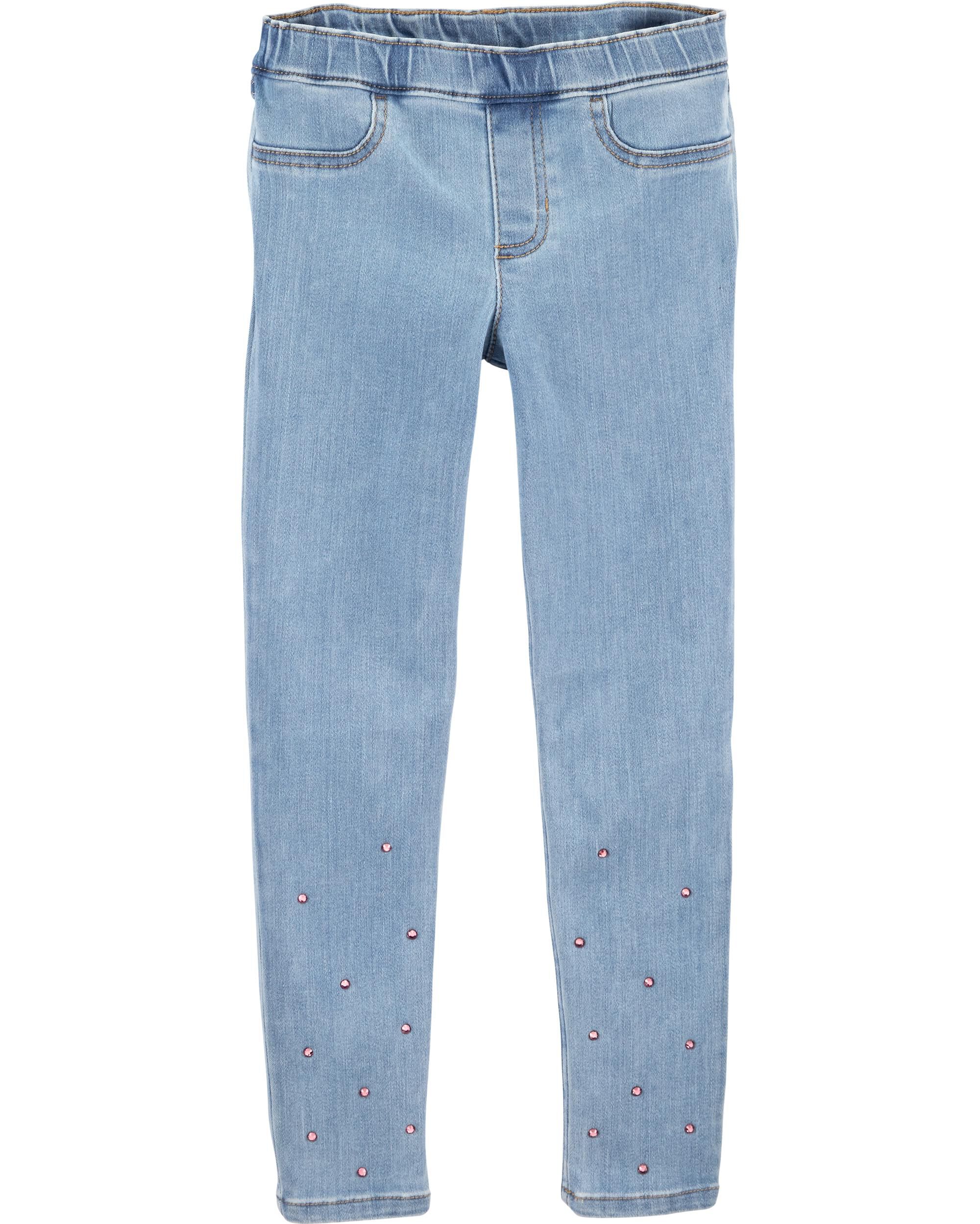 pull on denim jeggings