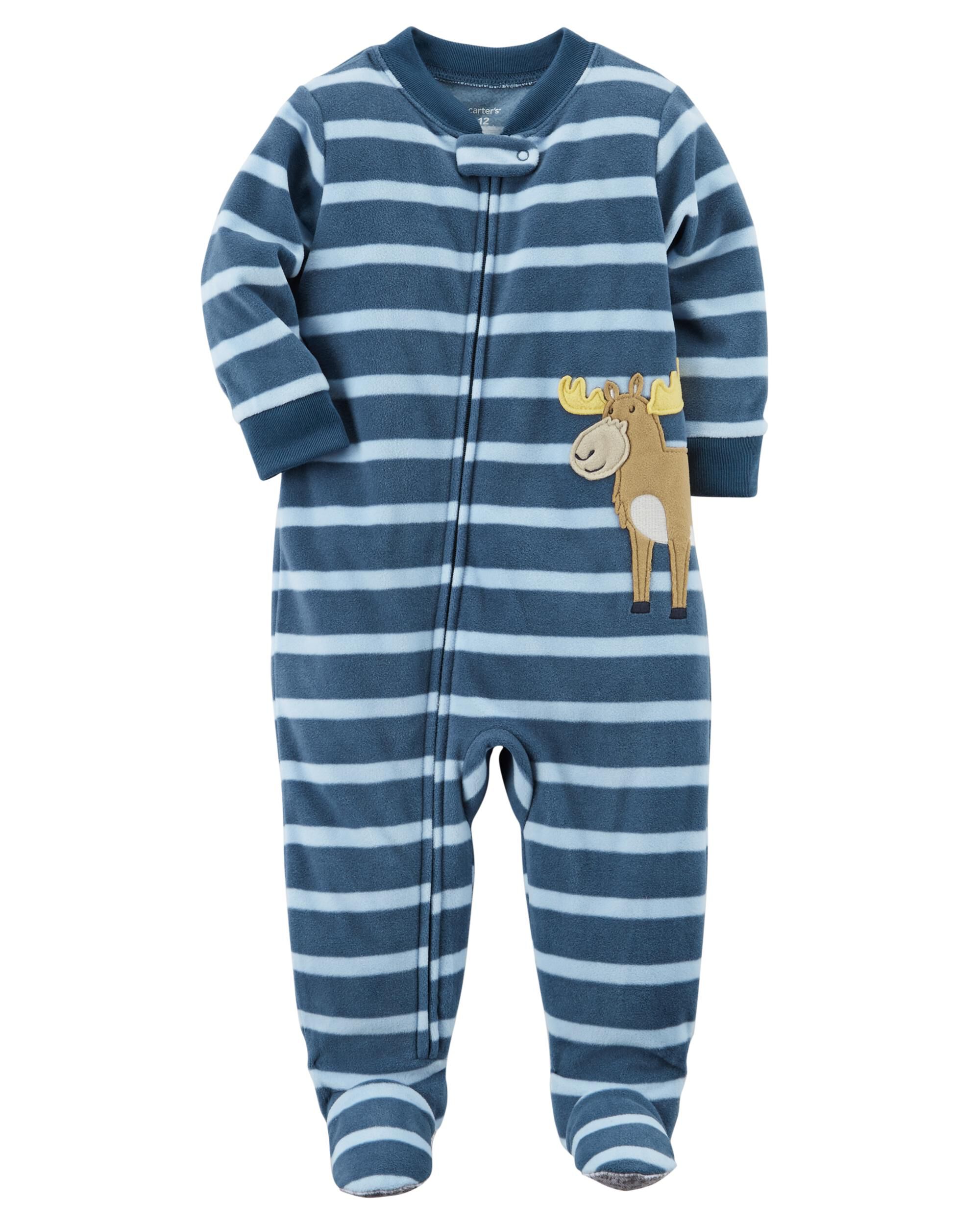 1 Piece Moose Fleece Pjs Skiphop Com