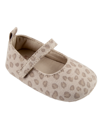 Baby Leopard Print Mary Jane Baby Shoes, 