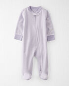 Baby  Organic Cotton Striped Sleep & Play Pajamas 
, image 1 of 4 slides