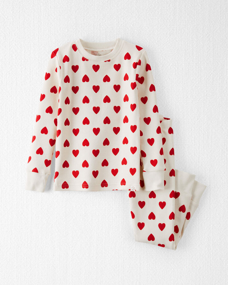 Toddler Organic Cotton Pajamas Set in Hearts, image 1 of 5 slides