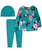 Baby 3-Piece Floral Outfit Set, image 1 of 3 slides
