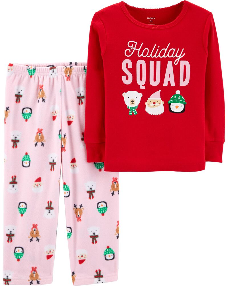 2 Piece Toddler Christmas Cotton Fleece Pjs Skiphop Com