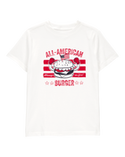 Kid All American Burger Short-Sleeve Graphic Tee - White, image 1 of 3 slides