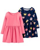 Toddler 2-Pack Jersey Dresses, image 1 of 3 slides