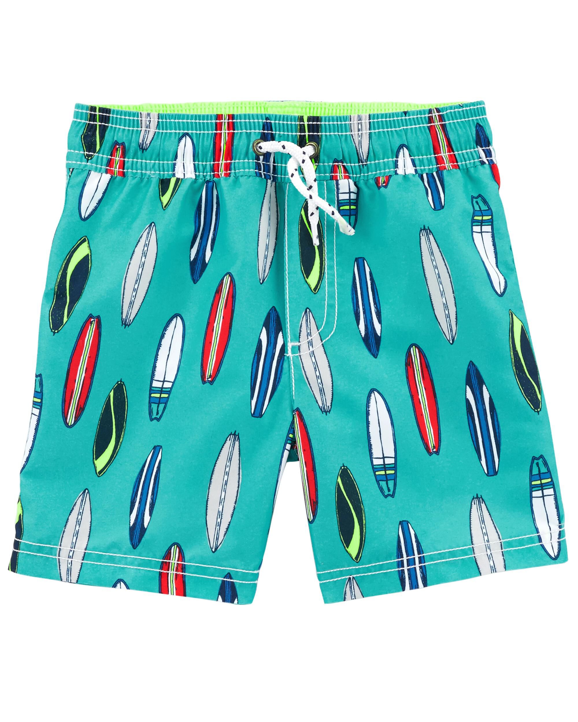 Carters Surf Board Swim Trunks Turquoise Size 3 Month