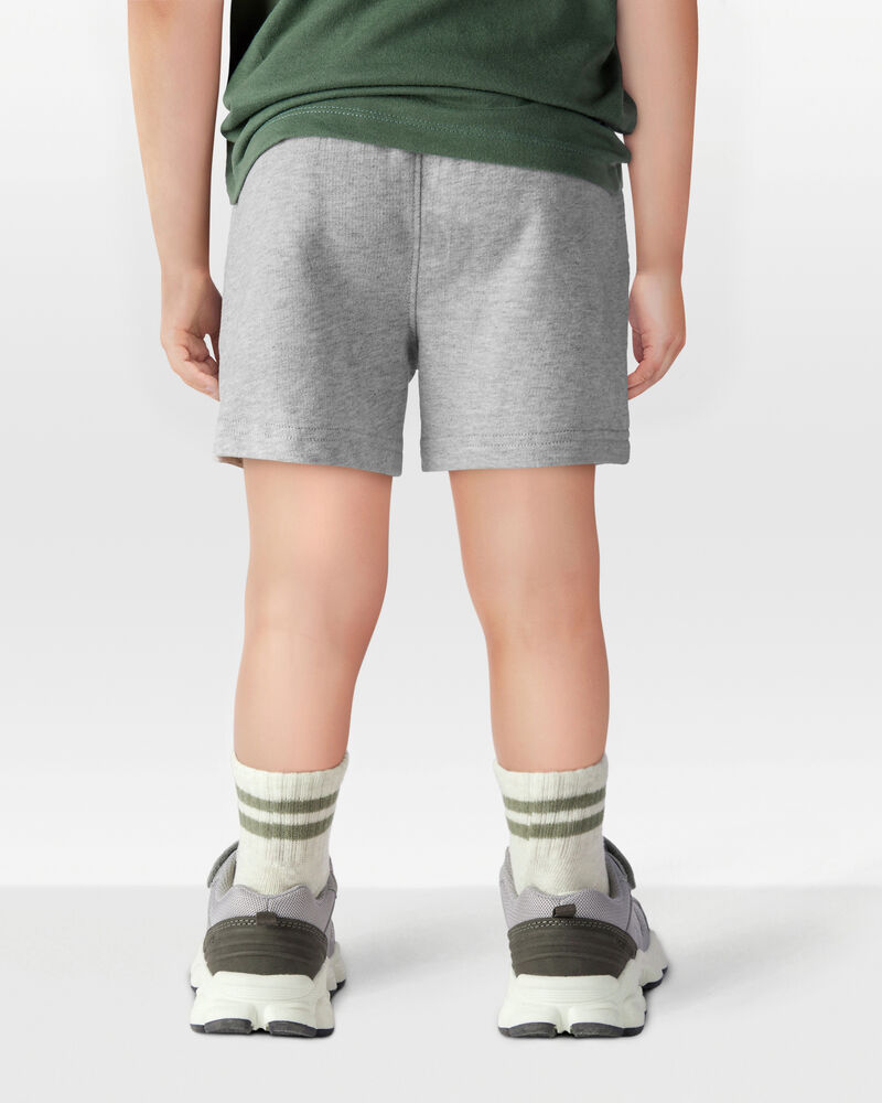Toddler Boy Pull-On French Terry Shorts - Grey, image 3 of 6 slides